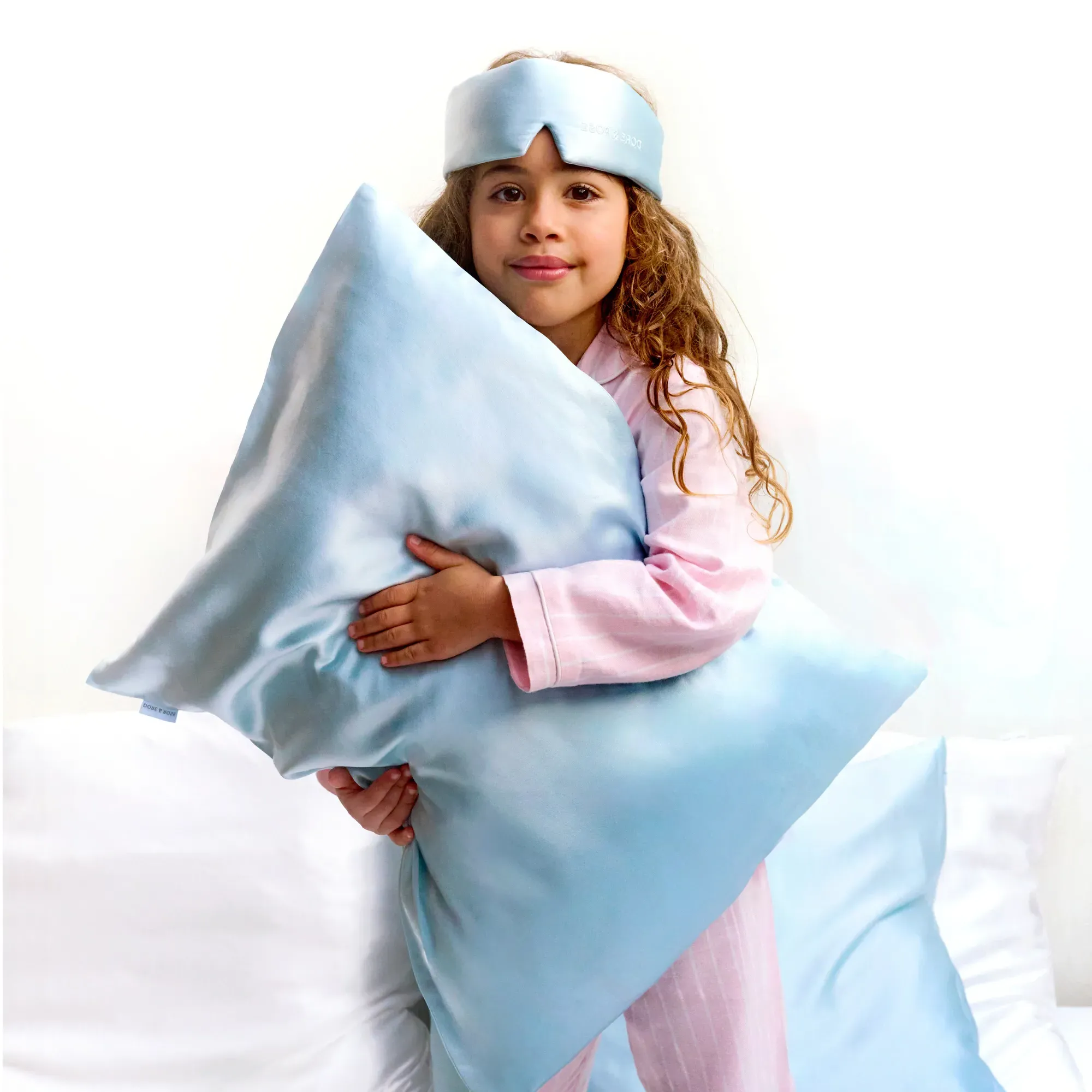 Kids Silk Pillowcase - Blue, Mulberry Silk product