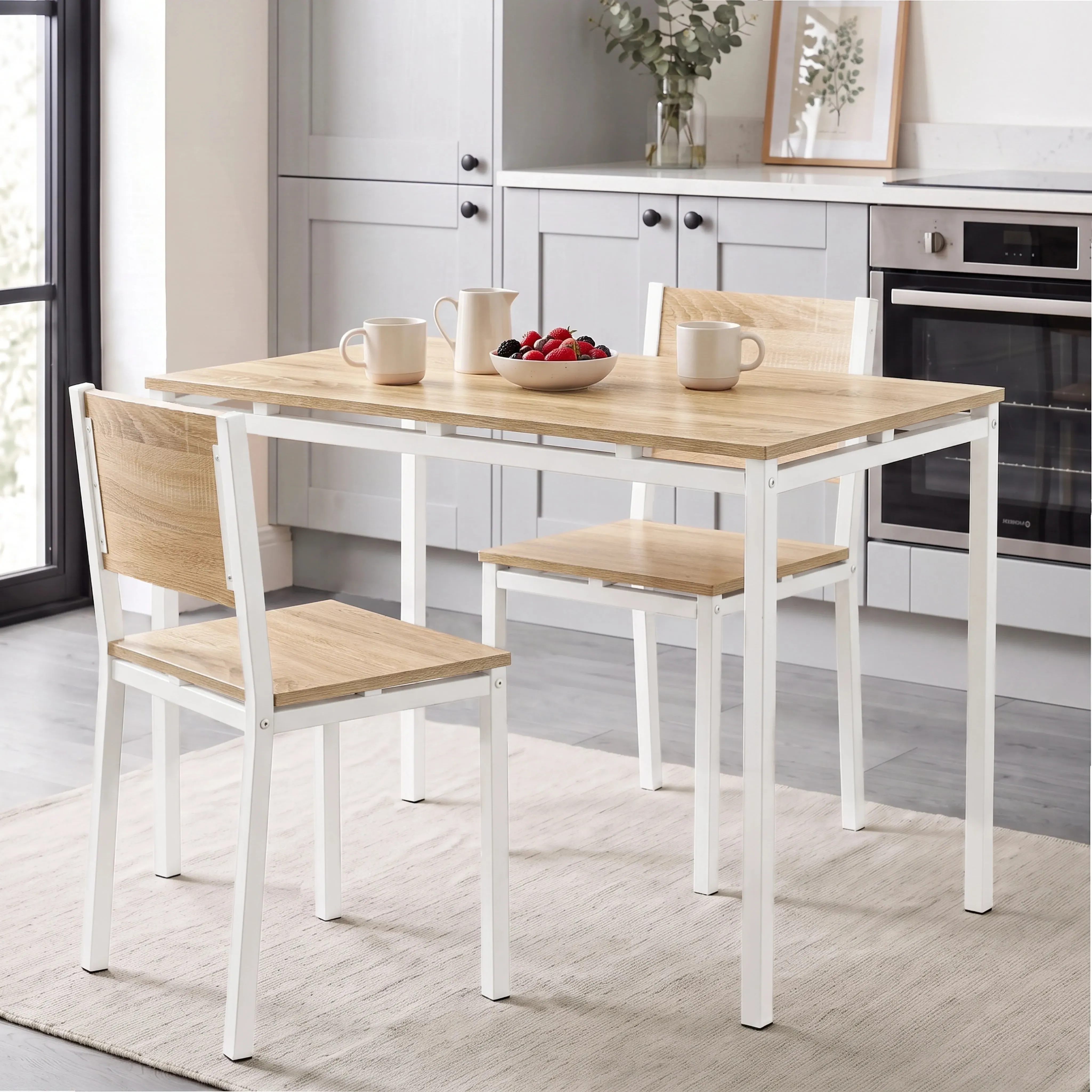 3-Piece Dining Table and Chairs Set - Pine product