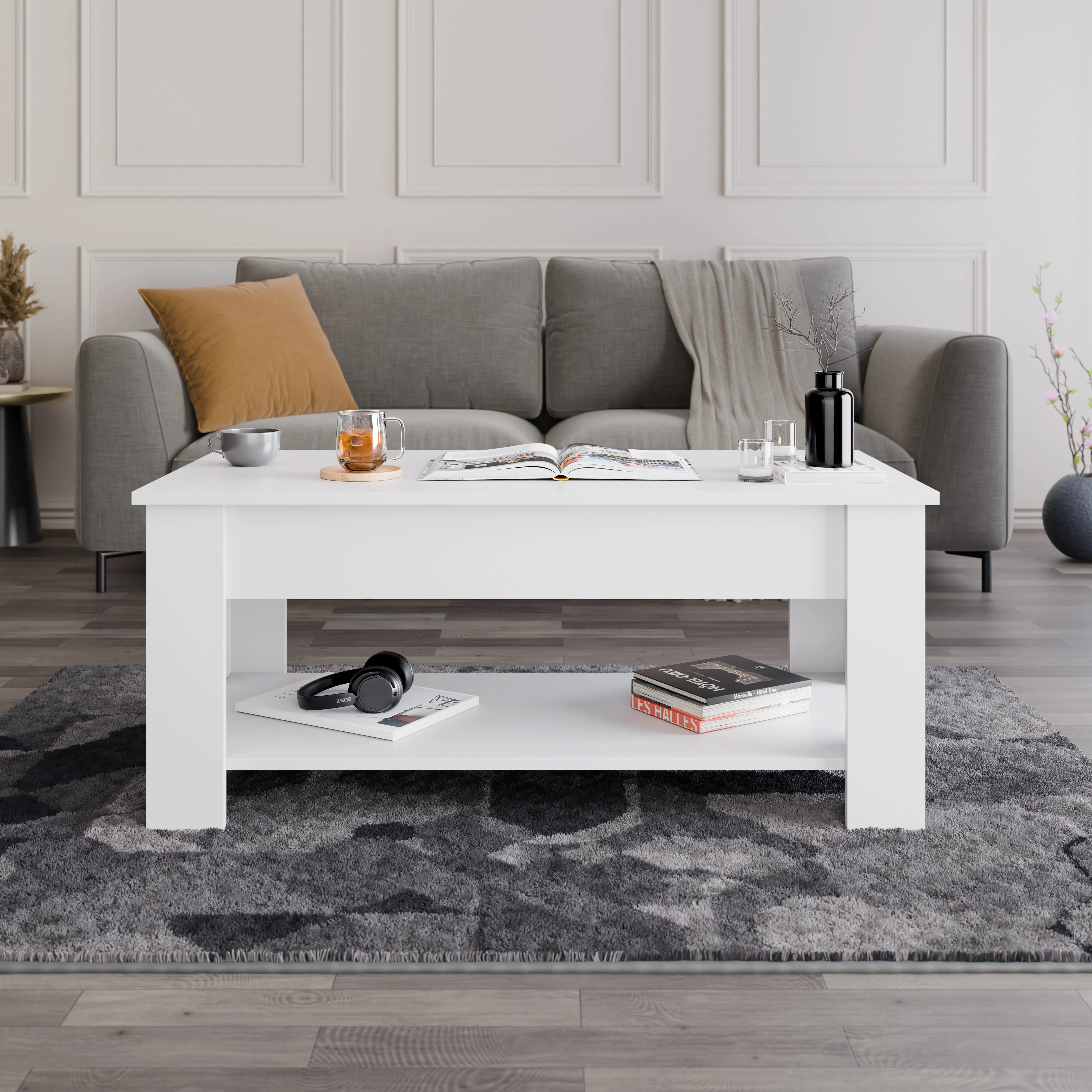 Lift Top Storage Coffee Table 120cm Wide alternate view