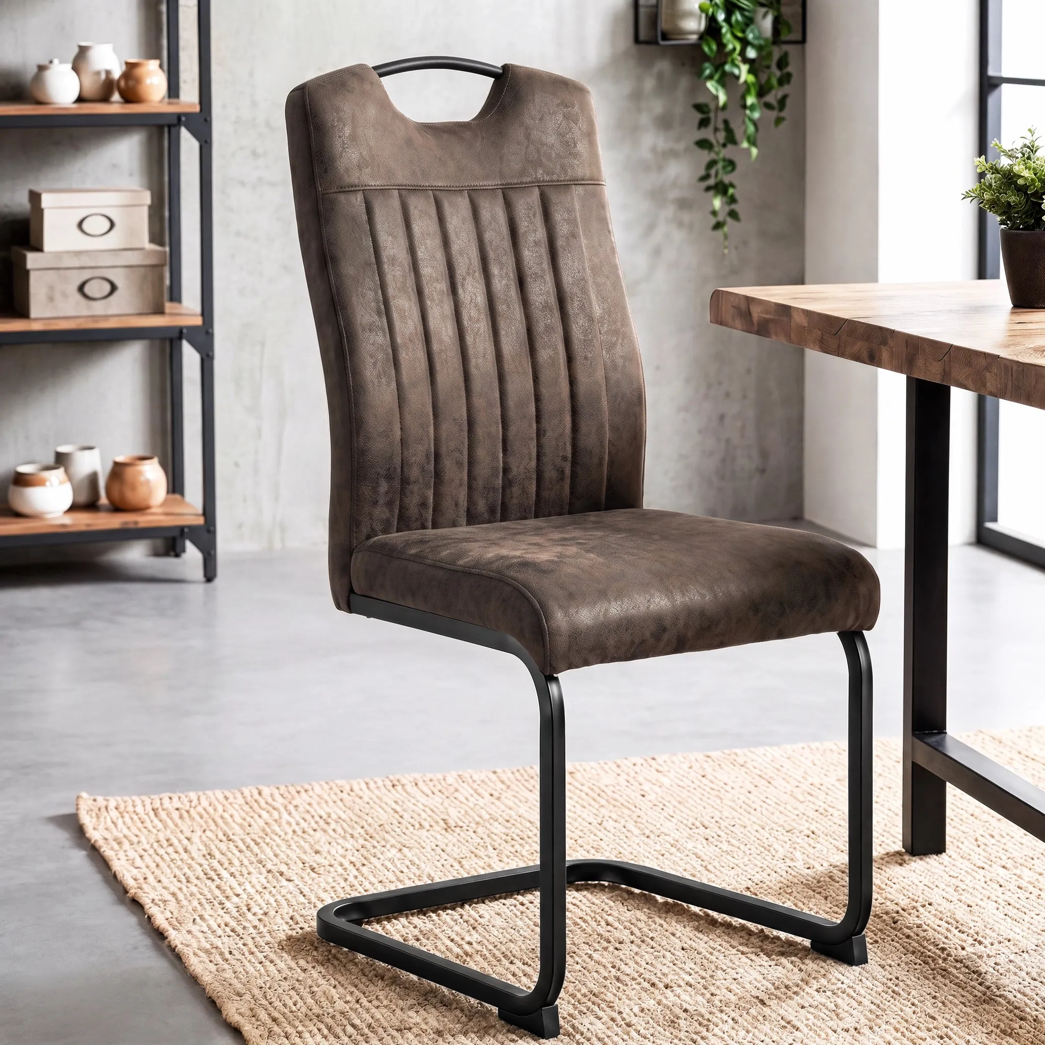 Retro Metal Dining Chairs Set of 4 - Rust Brown product