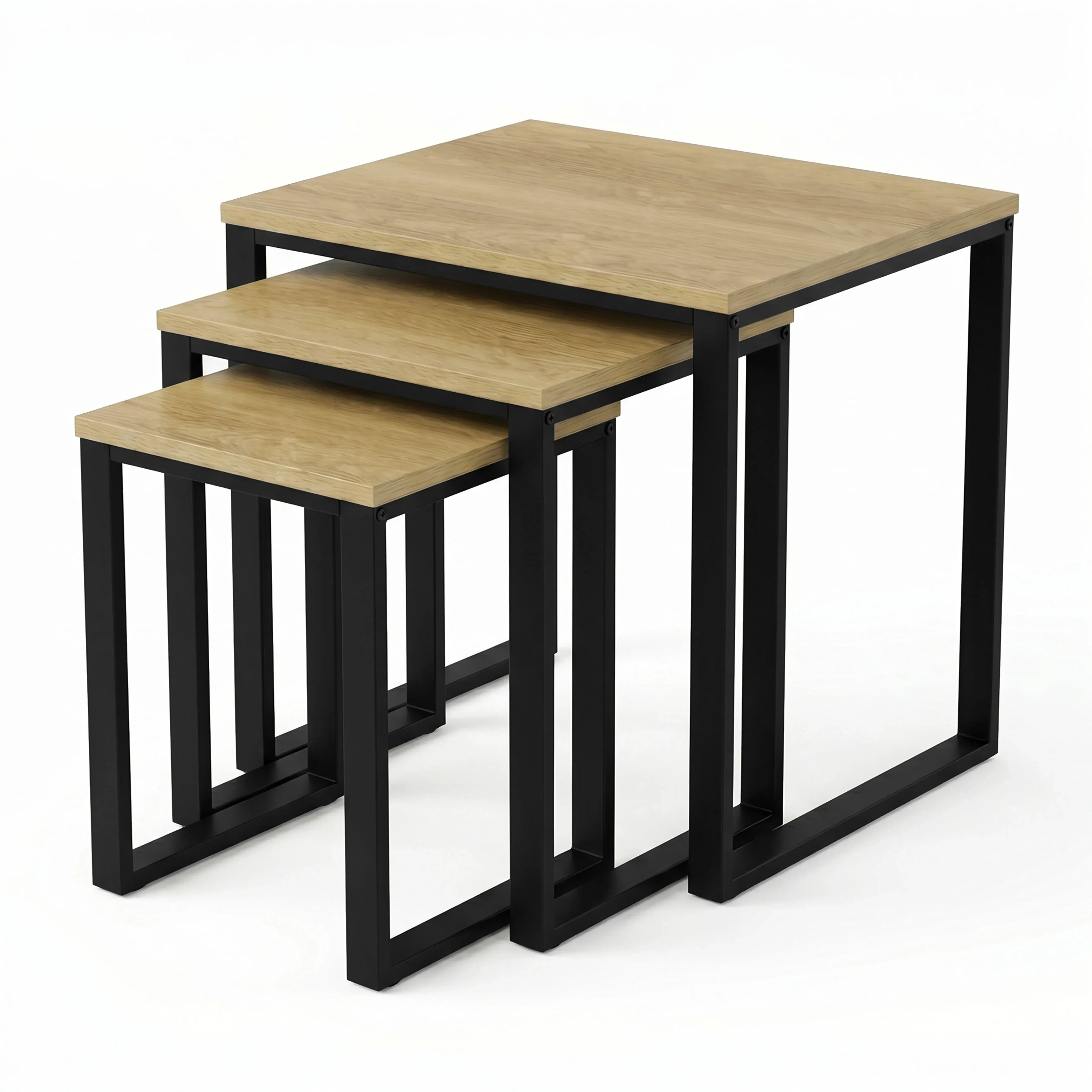Stackora Set of 3 Nest of Tables - Oak, MDF product