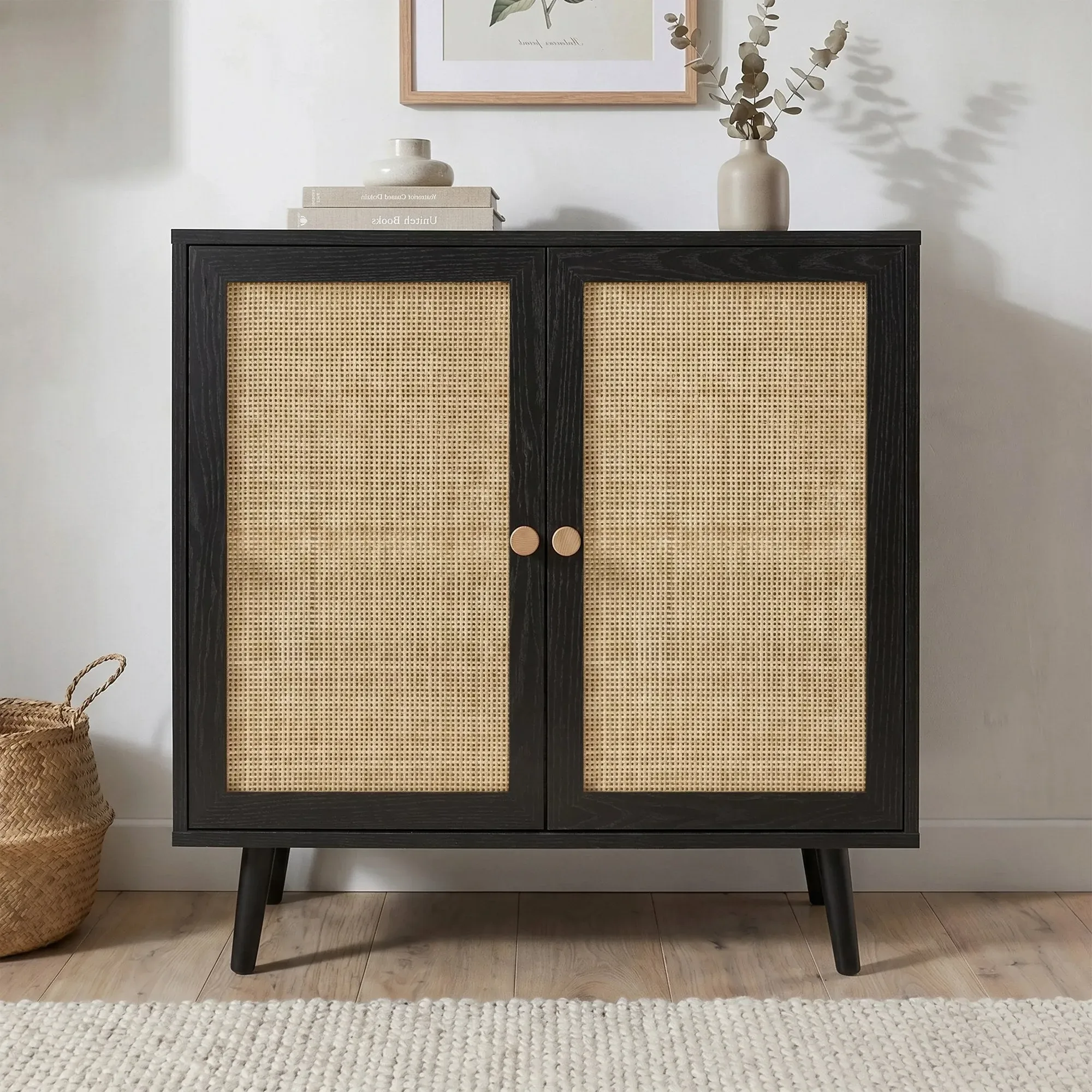 Wovena 2-Door Sideboard Cabinet with Storage - Oak product