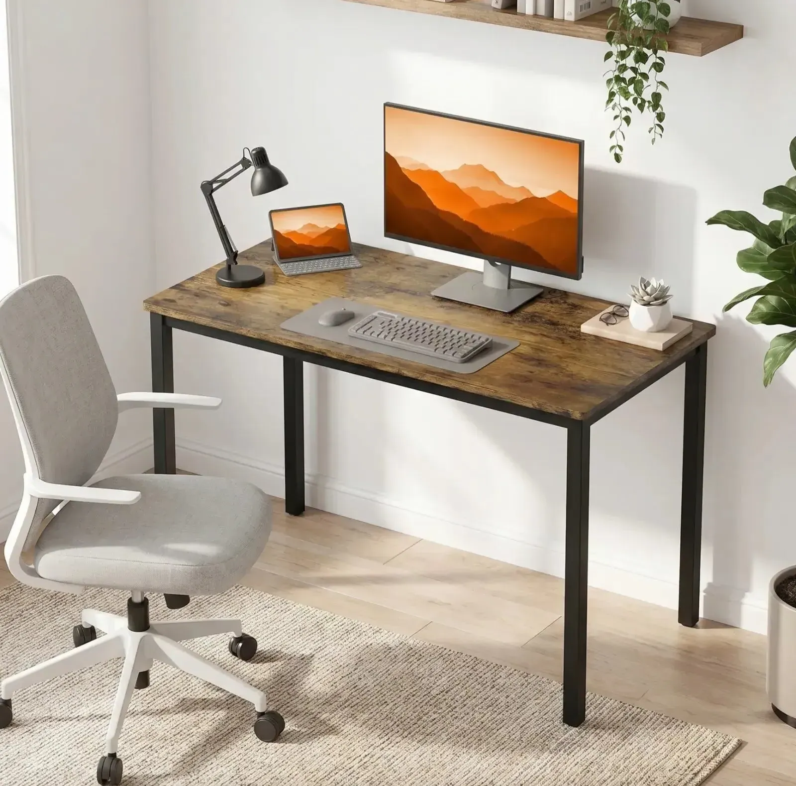 Writing Desk - Engineered Wood, Iron Frame, 100x50cm product