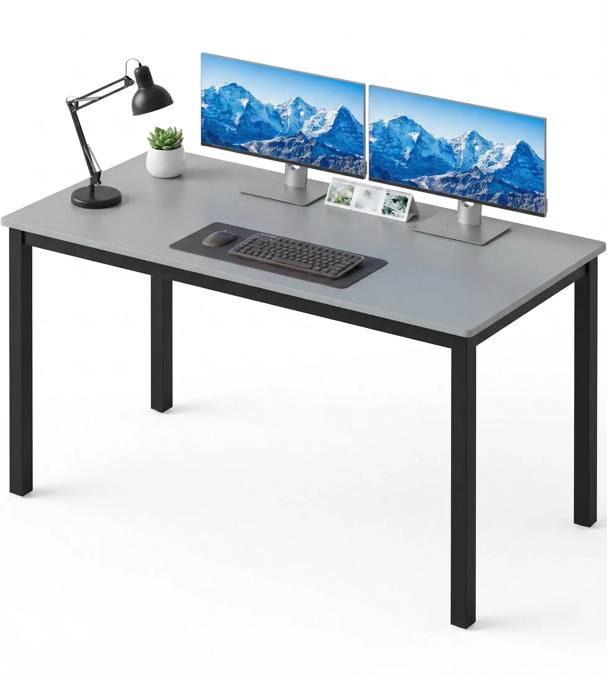 Writing Desk - Grey, Iron & Engineered Wood product
