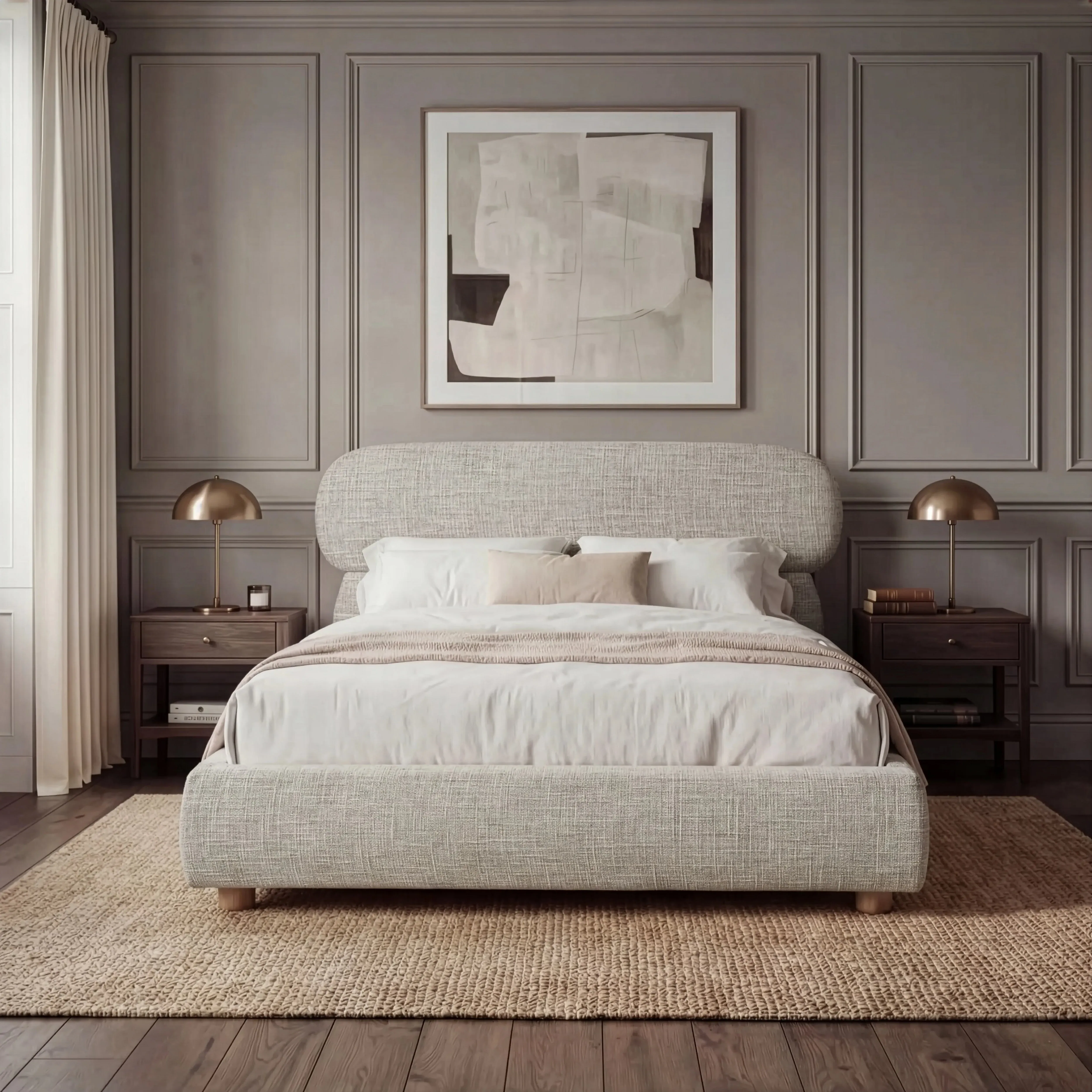 Serilya Double Ottoman Bed Frame with Headboard - Camel by Dream Interiors, alternate view