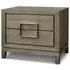 2-Drawer Bedside Table - Taupe, Oak Veneer