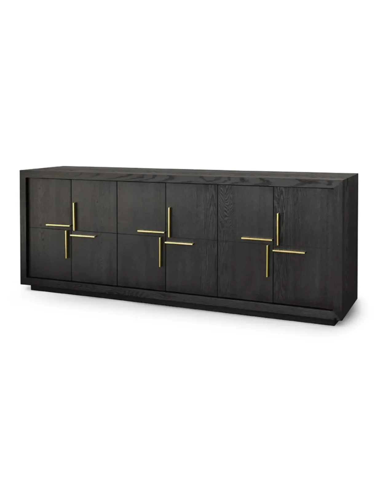 6-Door Sideboard - Dark Brown Oak Veneer image