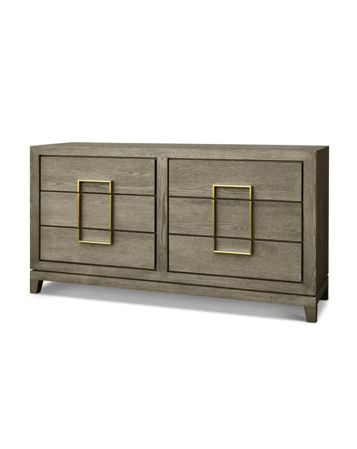 6-Drawer Chest of Drawers - Taupe, Oak Veneer image