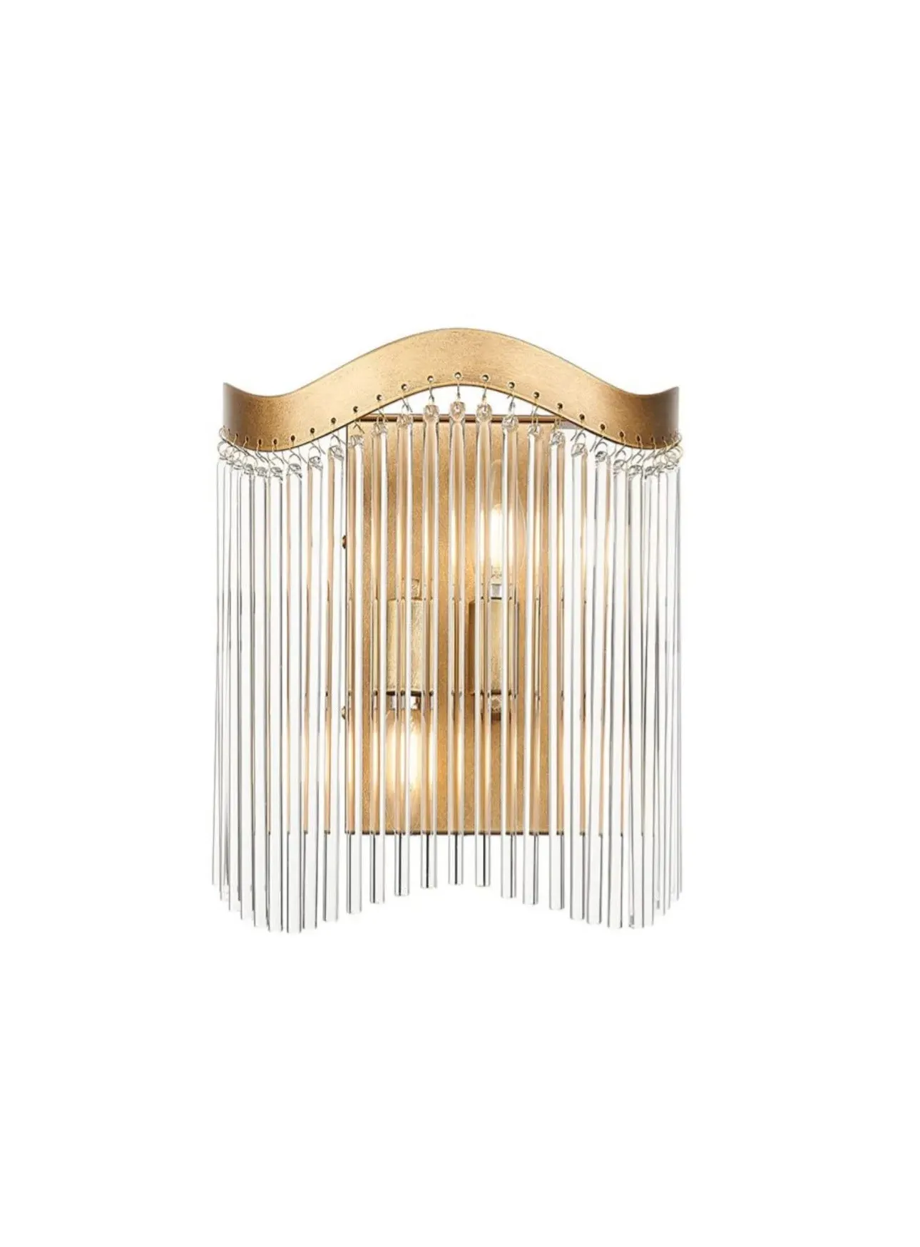 Aged Brass Wall Light - Brushed Brass, Glass product