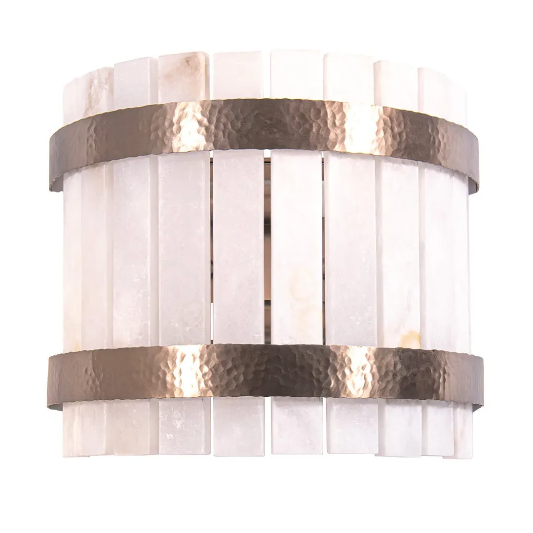 Alabaster Wall Light - Bronze, White product