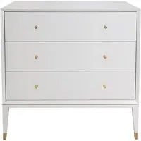 Amara 3-Drawer Chest - White, Wood alternate view