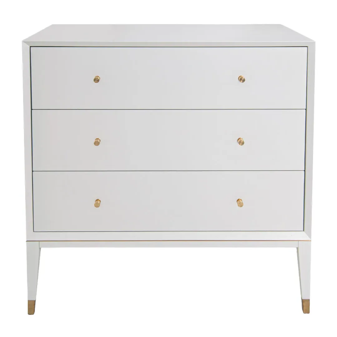 Amara 3-Drawer Chest - White, Wood product