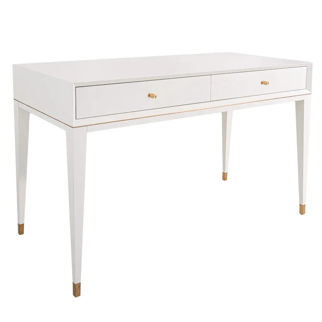 Amara Dressing Table with Storage - White, Wood product