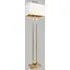 Antique Brass Floor Lamp with Fabric Shade