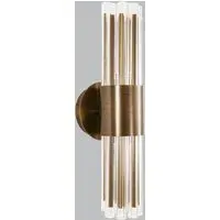 Antique Brass Glass Fluted Wall Light