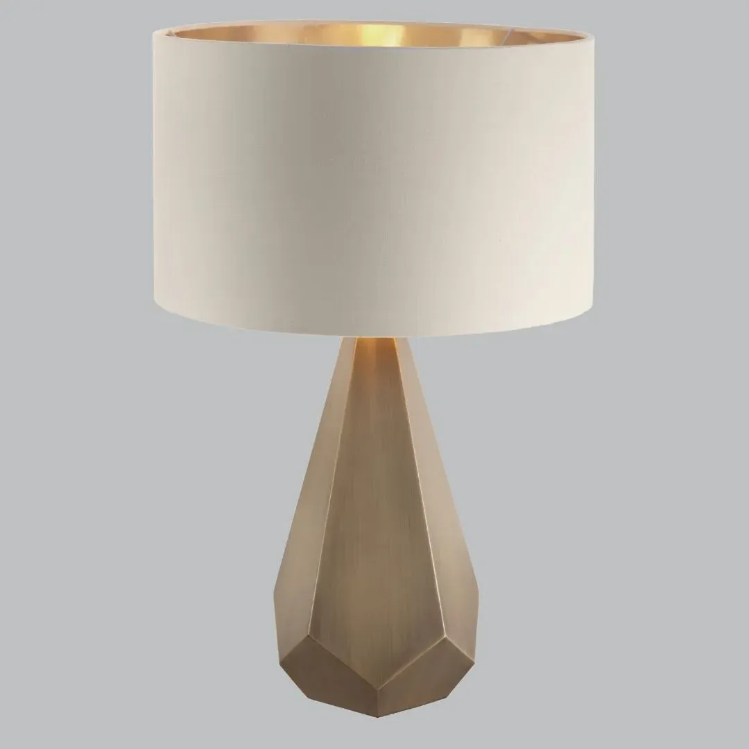 Antique Brass Table Lamp - Latte image