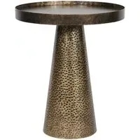 Antique Gold Round Side Table - Gold, Metal alternate view