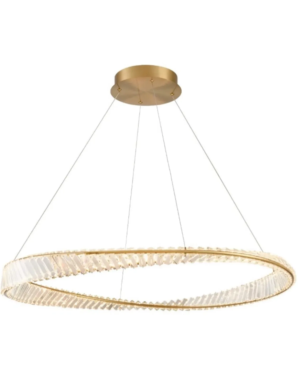 Apollo Long Chandelier - Aged Brass image