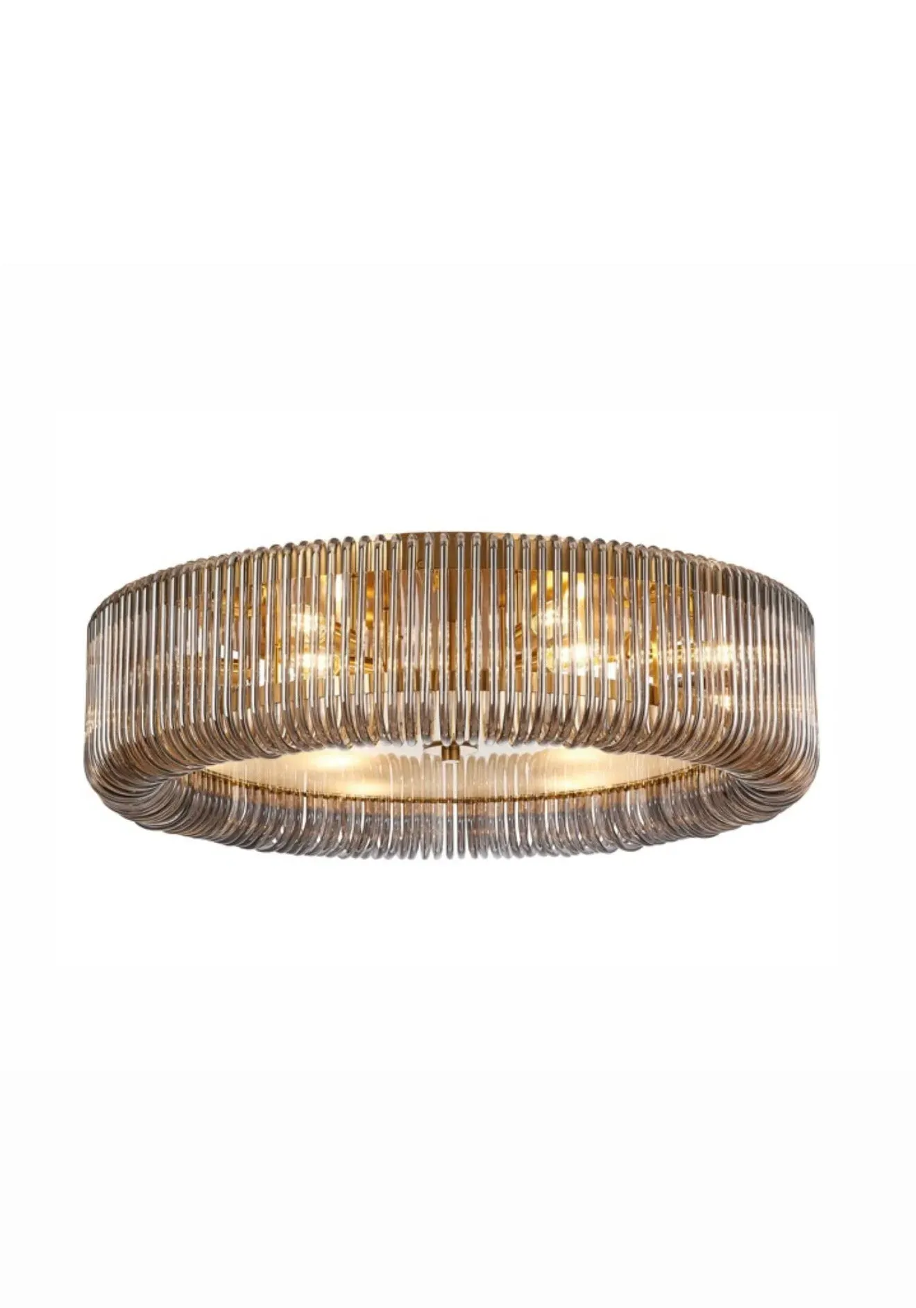 Aurelia Flush Chandelier - Brass, Smoke Glass product