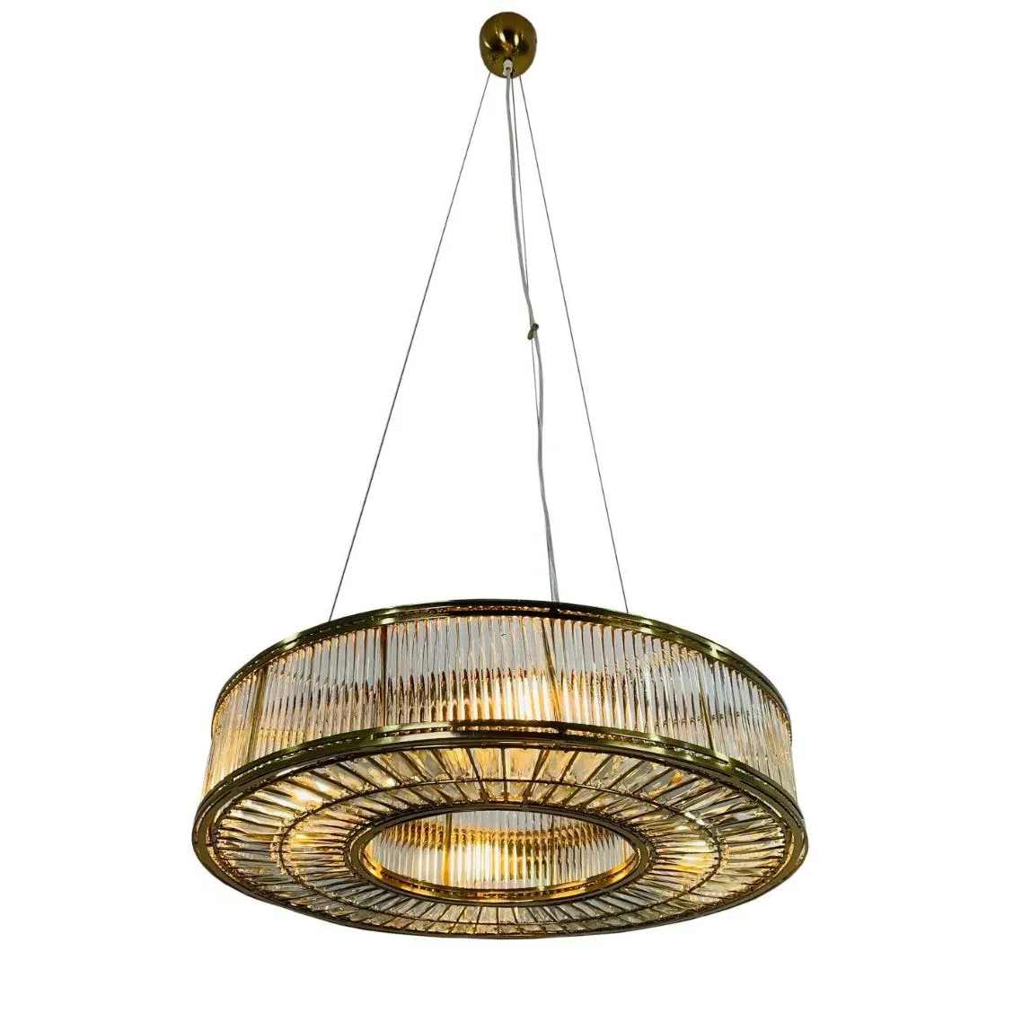 Aurelia Halo Chandelier - Antique Brass, Glass Crystal product