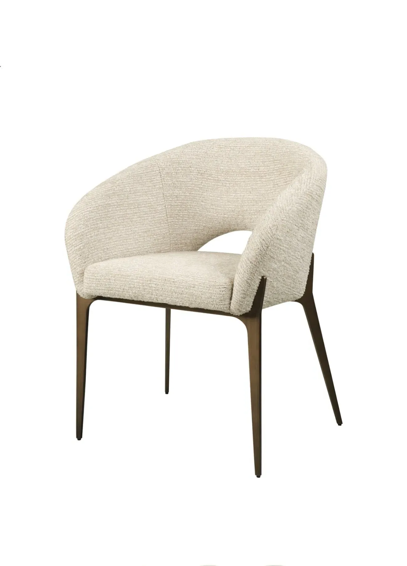 Aurelia Luxe Dining Chair - Natural, Linear Fabric product