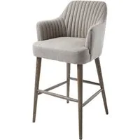 Bar Stool - Warm Grey, Chenille Linen alternate view