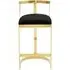 Barstool with Backrest - Black, Velvet