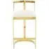 Barstool with Backrest - Ivory, Velvet