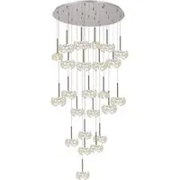 Belgrave Crystal Cluster Pendant - Chrome