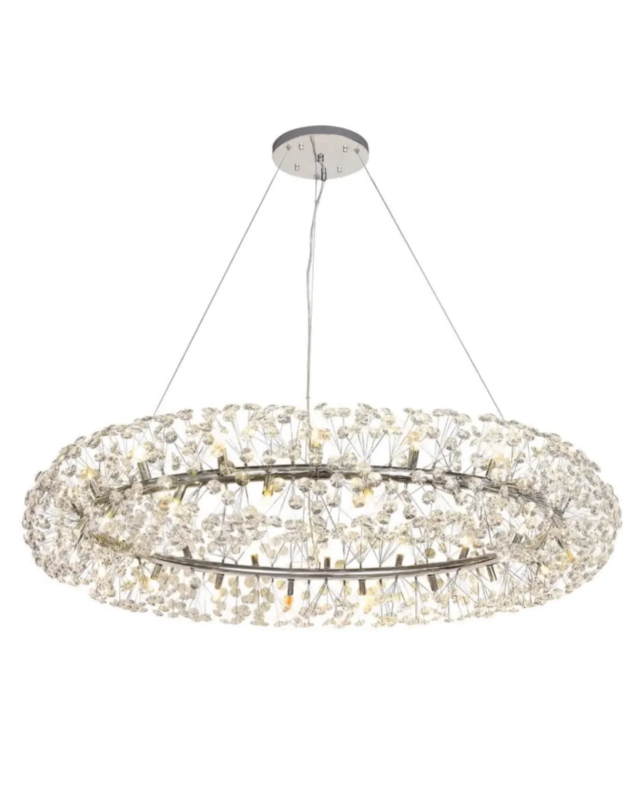 Belgrave Crystal Halo Chandelier - Chrome image