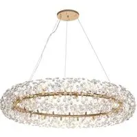 Belgrave Crystal Halo Chandelier - French Gold