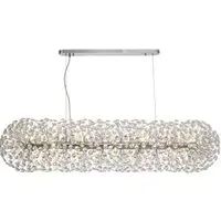 Belgrave Long Chandelier - Chrome, Crystal