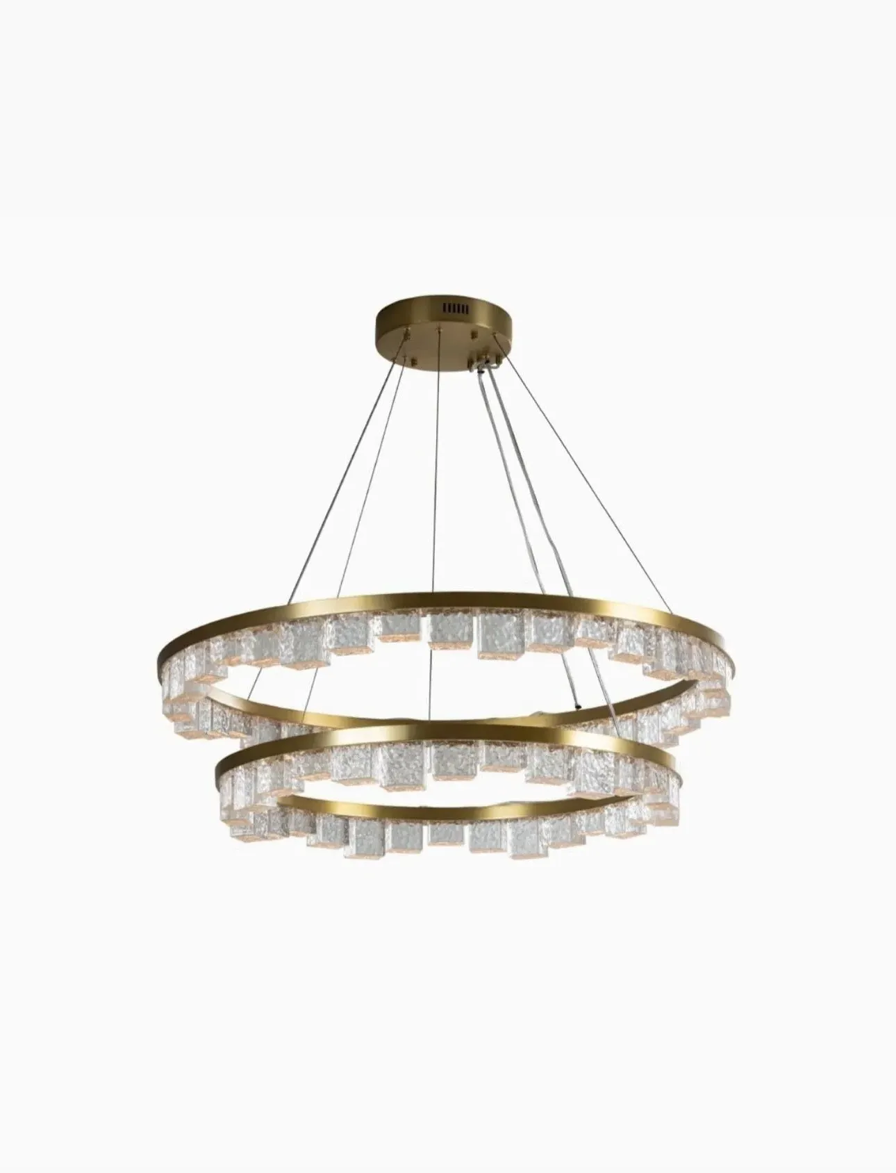 Bespoke 2-Tier Crystal Chandelier - Metal, Glass image