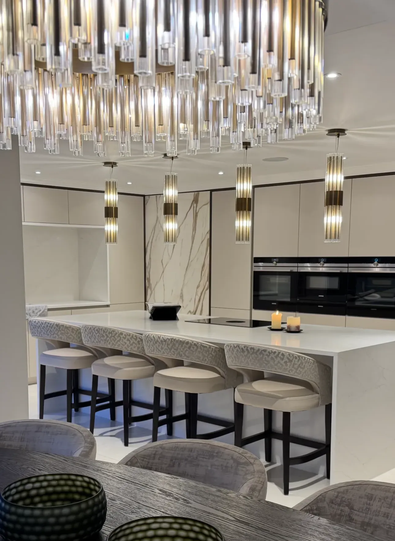 Bespoke Barstool - Putty, Wenge Wood image