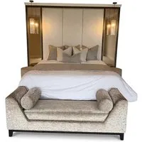 Bespoke Super King Bed Frame - Fabric, Brass alternate view