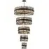Bond Street 5 Tier Round Chandelier - Black, Smoked Glass