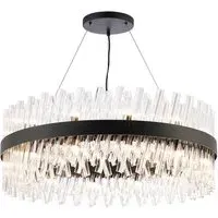 Bond Street Chandelier - Black, Clear Glass