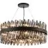 Bond Street Chandelier - Black, Smoke Glass