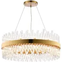 Bond Street Chandelier - Brass, Clear Glass