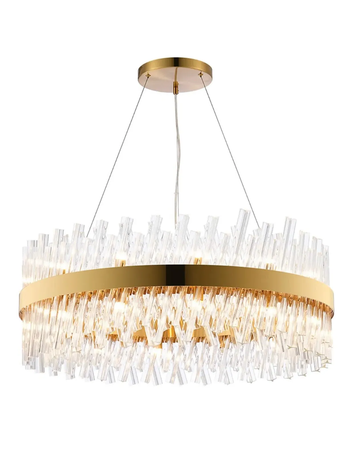 Bond Street Chandelier - Brass, Clear Glass