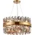Bond Street Chandelier - Brass, Smoke Glass