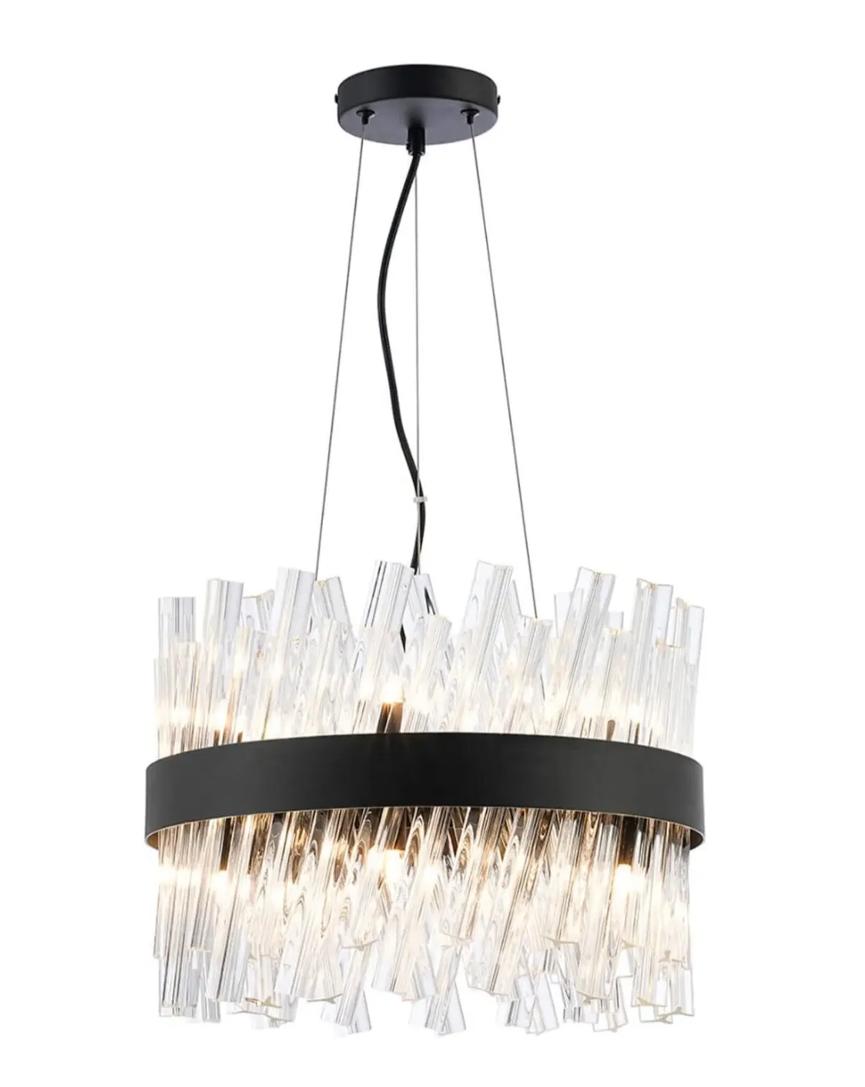 Bond Street Pendant Light - Black, Clear Glass image