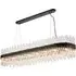 Bond Street Rectangular Chandelier - Black, Clear Glass