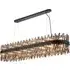 Bond Street Rectangular Chandelier - Black, Smoke Glass