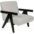 Boucle Armchair - Cream, Black Wood Frame