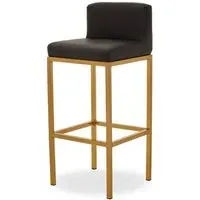Brianna Barstool - Black, Faux Leather