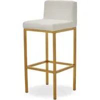 Brianna Barstool - White, Faux Leather