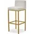 Brianna Barstool - White, Faux Leather