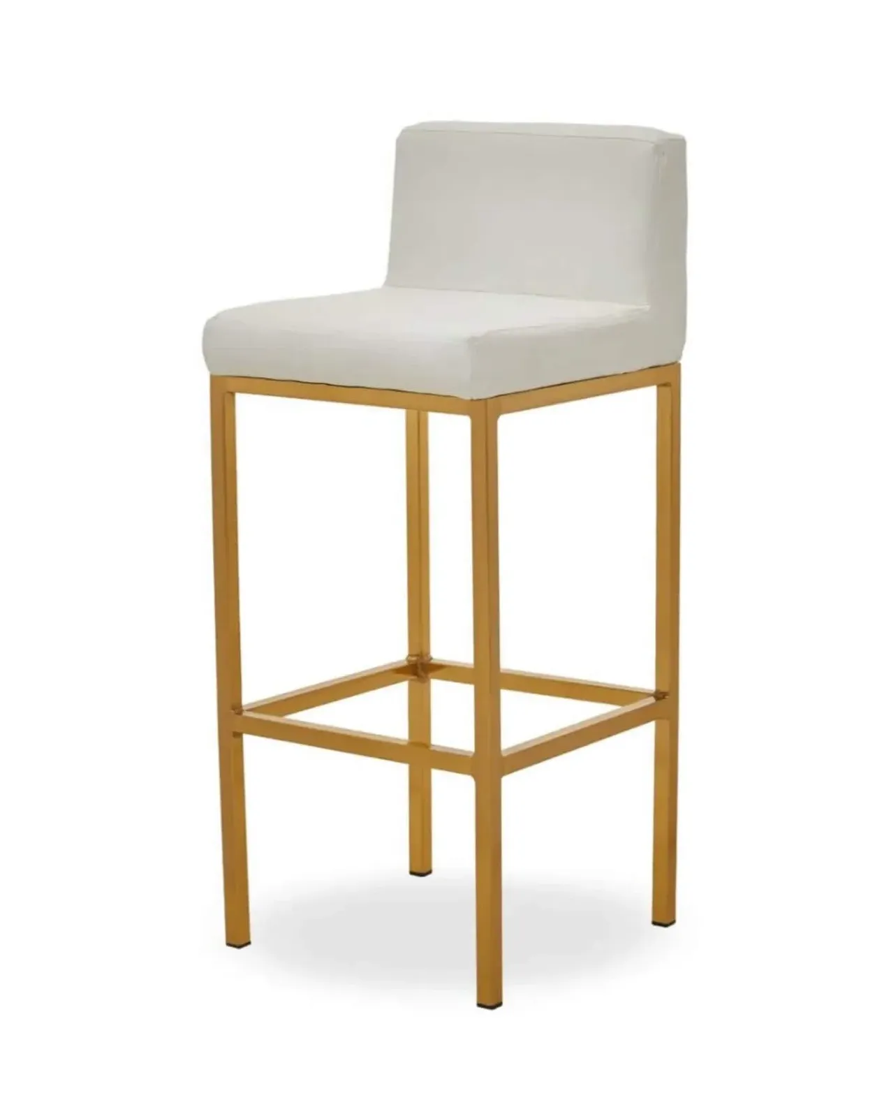Brianna Barstool - White, Faux Leather