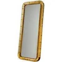 Bronze Crystal Floor Lamp Mirror - Bronze, Iron